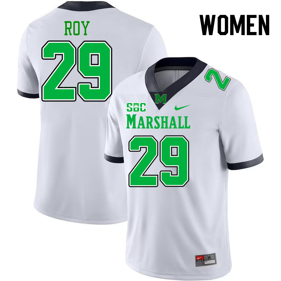 Women #29 Ishmael Roy Marshall Thundering Herd SBC Conference College Football Jerseys Stitched-Whit